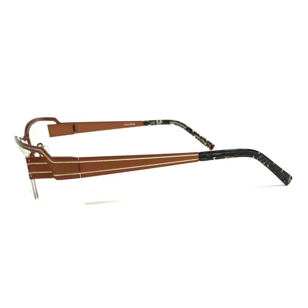J.F. Rey Eyeglasses Frames JF2564 9010 Brown Rectangle Semi Rim 55-17-120